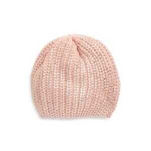 Tucker + Tate Kids Metallic Knit Beanie In Pink Metallic Cake One Size MSRP $19